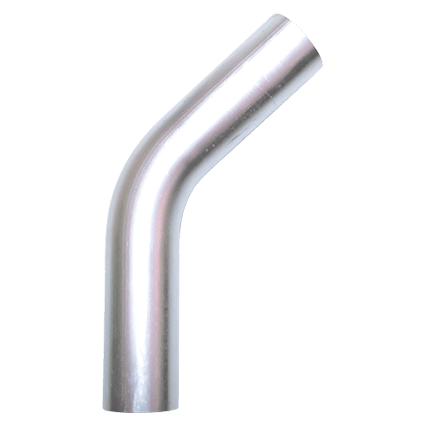 MIJ 1.75" (45mm) Long Leg 45 Degree Mandrel Bend Pipe - Exhaust/Intercooler/Radiator